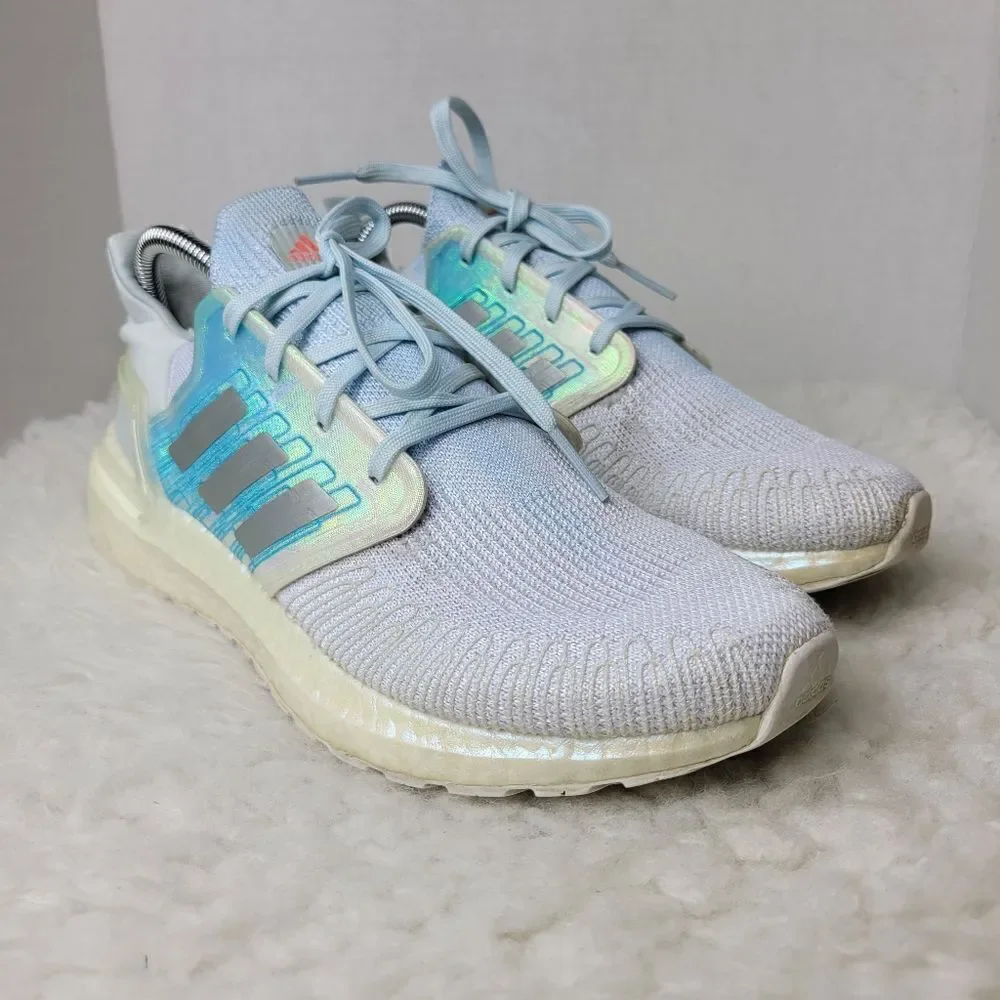 Adidas Ultraboost 20 White/Silver Metallic/Sky Tint